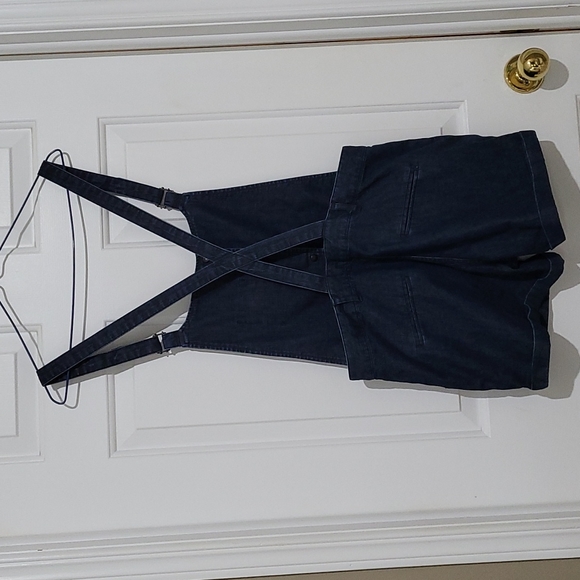 Rag & Bone Dark Blue Wash Cotton Denim Shortalls - Picture 7 of 10